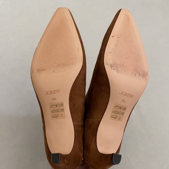 J. Crew | 2023 Stevie Pull-On Boots Suede Rich Toffee/Black BT870 (7.5) - Picture 12 of 13